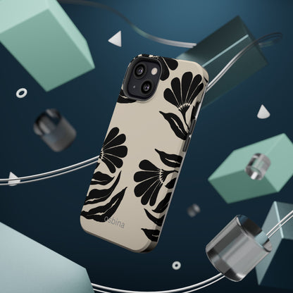 osbina | MagSafe compatible for iPhone | Obsidian Bloom Flower Phone Case | Modern Muse Collection