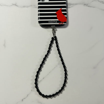 The Noir - Black Onyx Bead Wrist Strap