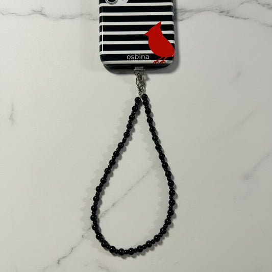 The Noir - Black Onyx Bead Wrist Strap