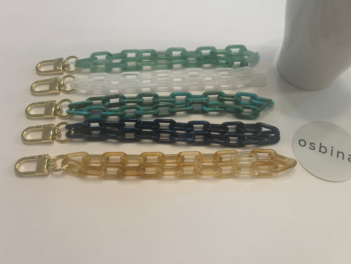 osbina Signature Resin Chain Wrist Straps