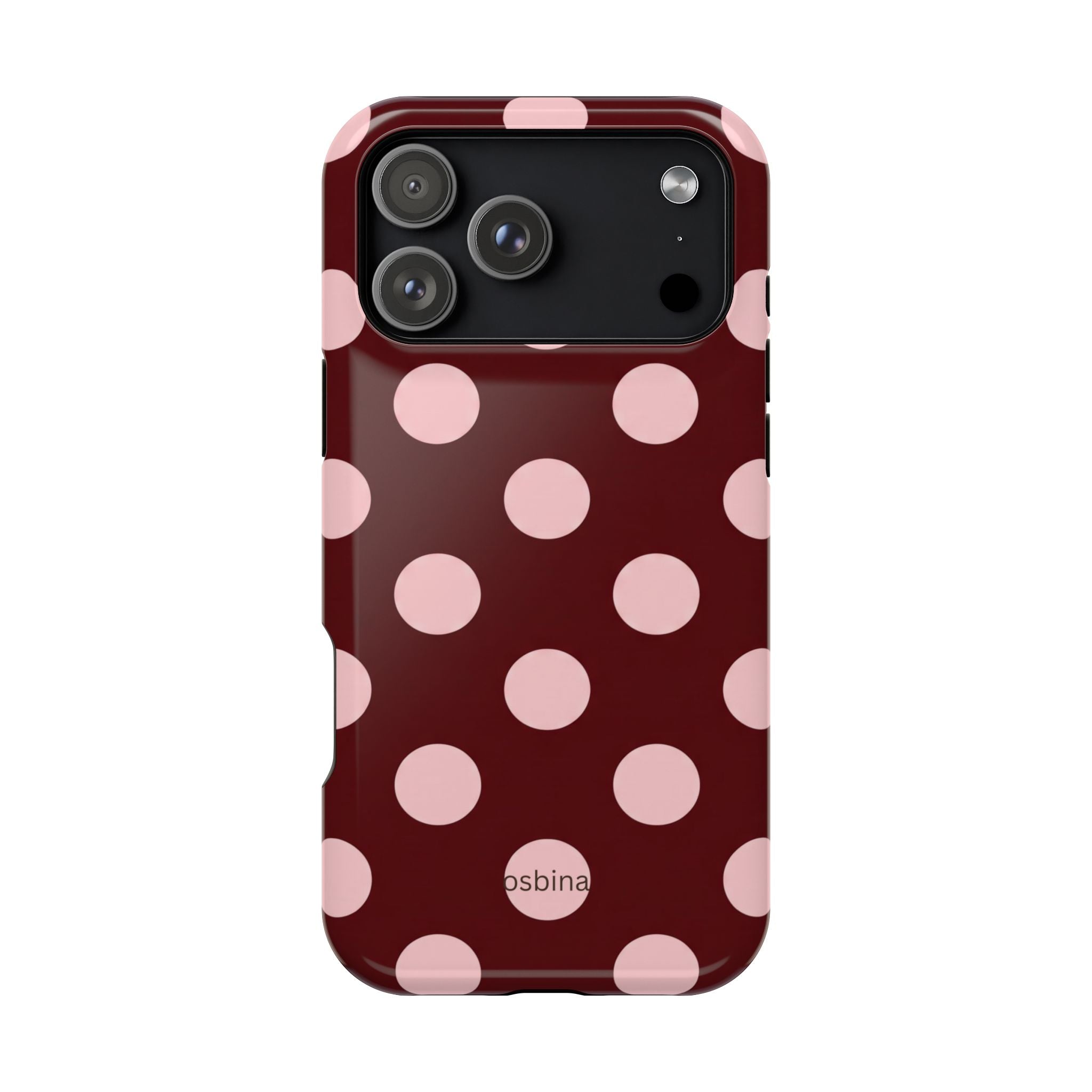 osbina | MagSafe | Oxblood Dot Designer Case
