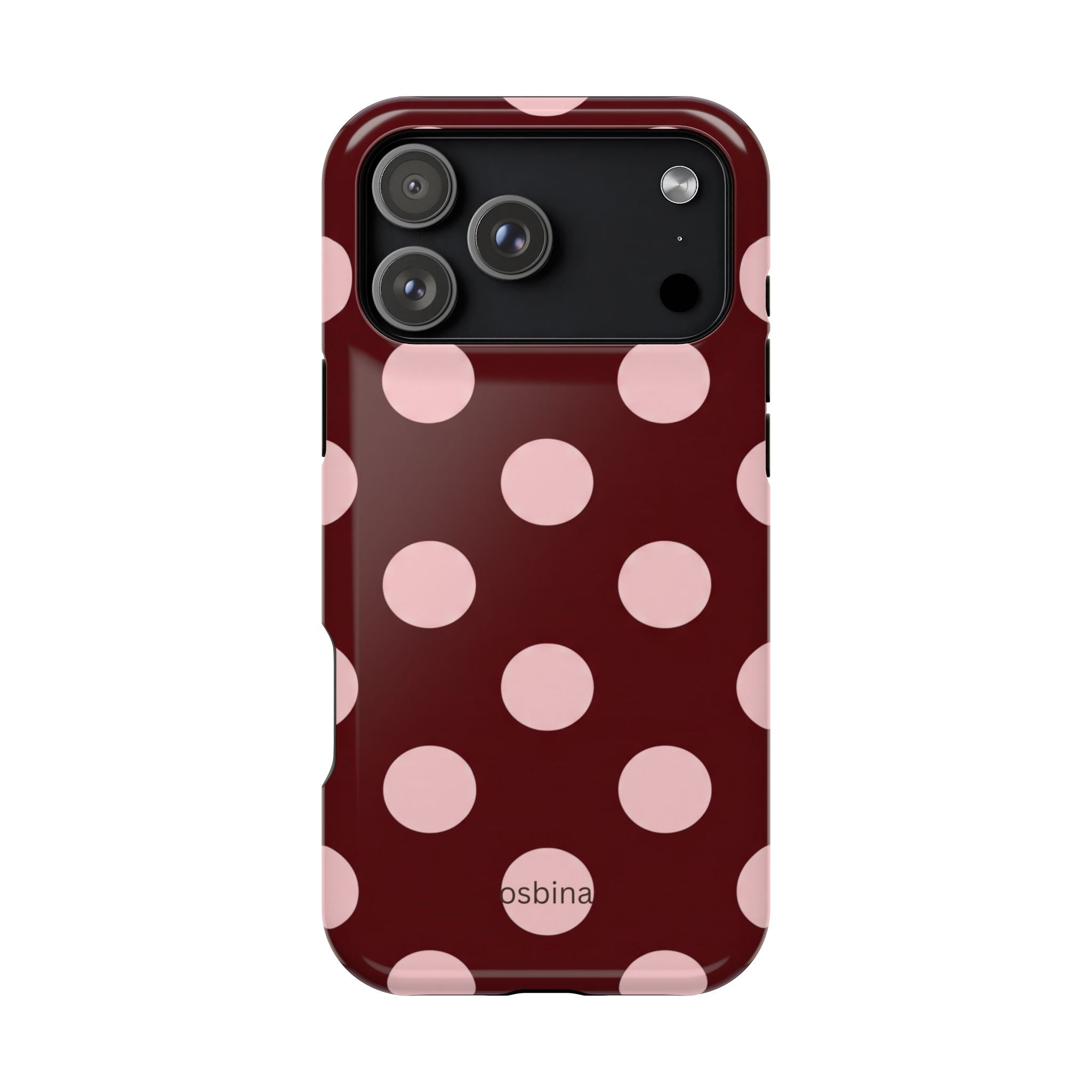 osbina | Oxblood Dot Designer Case
