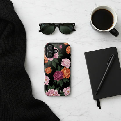 osbina | MagSafe for iPhone | The Peony Noir Designer Case