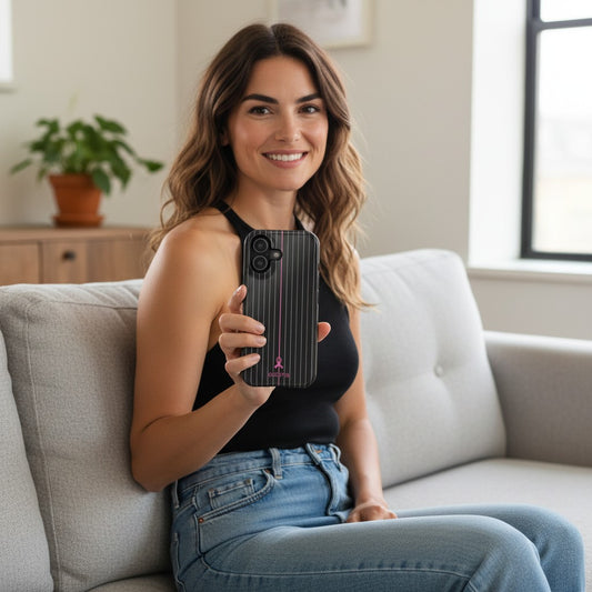 YAYOU The Pink Pinstripe Designer Case | osbina