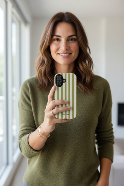 osbina | MagSafe for iPhone | Verde Stripe Designer Case