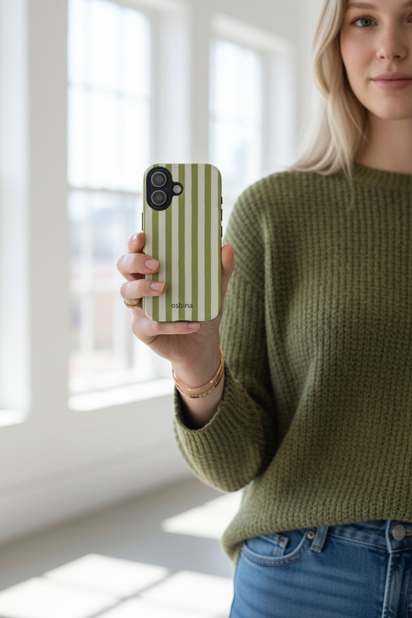 osbina | Verde Stripe, Designer Case