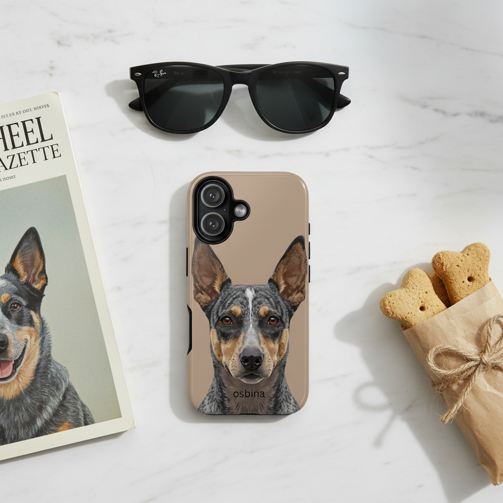Australian Cattle Dog Editorial Flat Lay