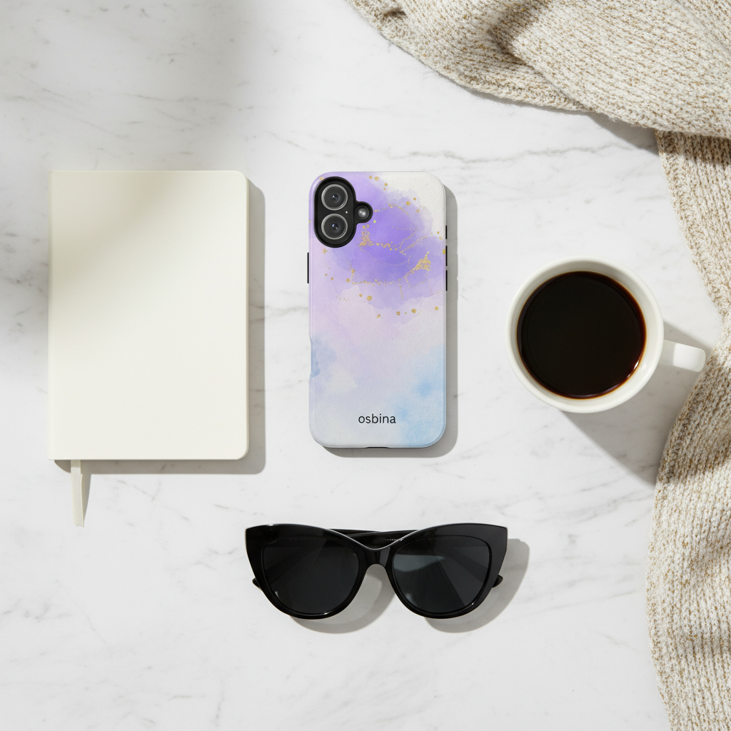 Celestial Shimmer Flat Lay - Knit Scarf Styled