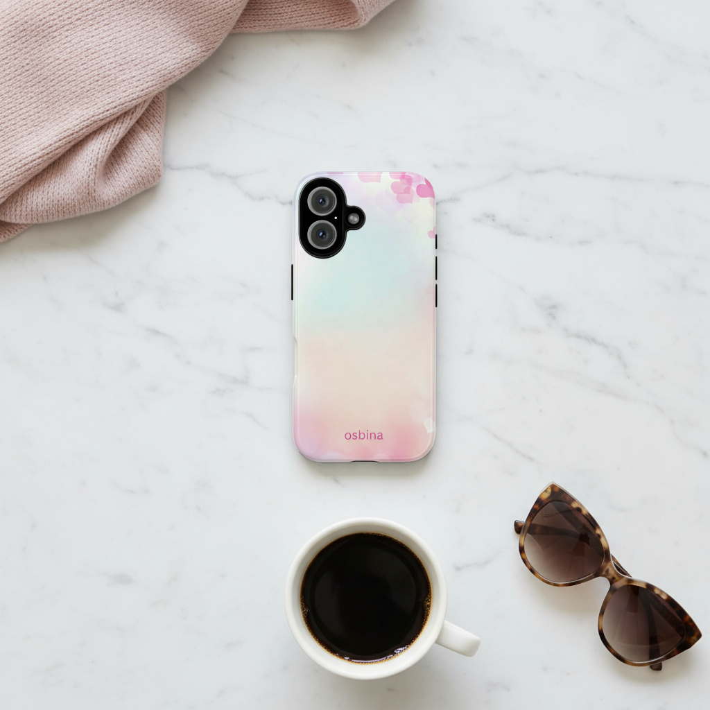 Cotton Candy Hearts Flat Lay - One Scarf