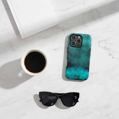 Midnight Aurora Flat Lay - Black Sunglasses