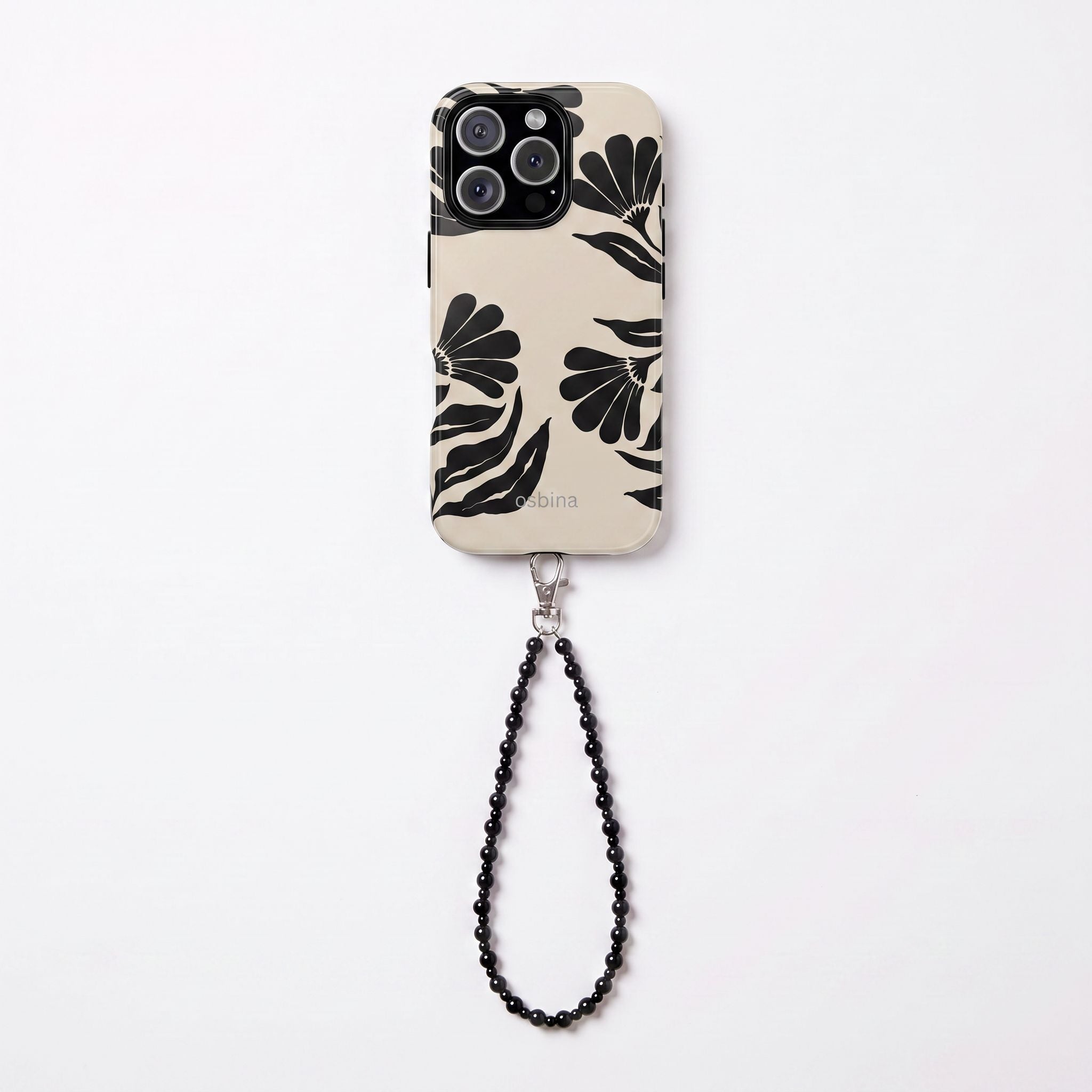 The Noir - Black Onyx Bead Wrist Strap