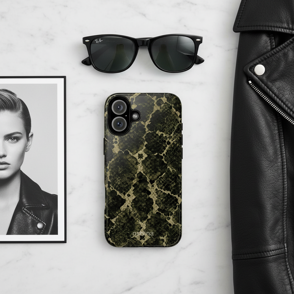 osbina | The Olive Snakeskin Designer Case