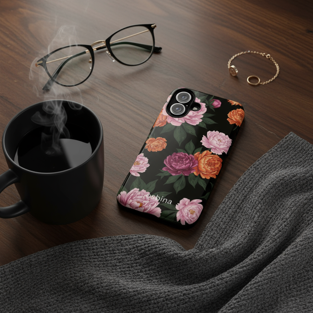 osbina | Peony Noir, Designer Case | The Aspen Collection