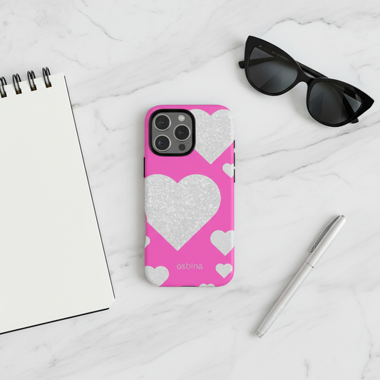 Shimmering Love Case Flat Lay