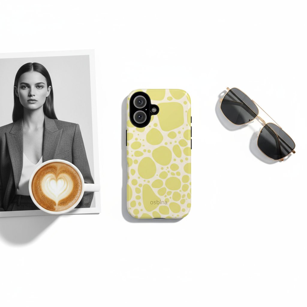 The Chartreuse Mirage Flat Lay - With B&W Photo